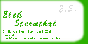 elek sternthal business card